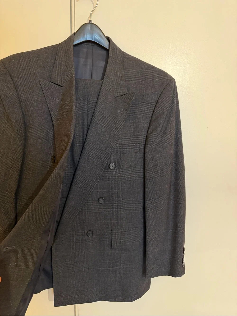 Nordstrom Double-Breasted Black Suit Blazer
